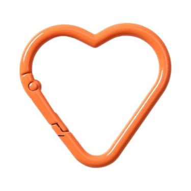 Imagem de Mosquetão De Alumínio Colorido Em Formato De Coração Para Chaveiro, Ac