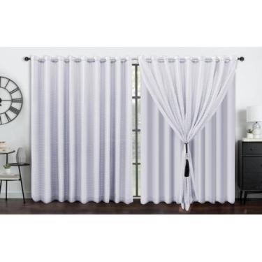 Imagem de Cortina voil xadrez 3.00 x 2.60 forro microfibra - J&C ACESSÓRIOS , BR