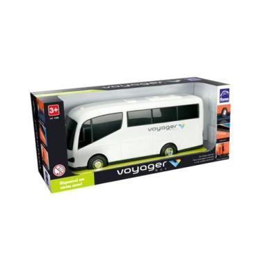 Imagem de Ônibus Micro Bus Infantil Carrinho Voyager Veículo De Transporte 27cm 
