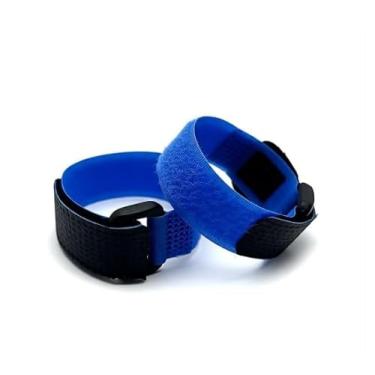 Imagem de 2 coleiras de galo de corvo, cinto de pescoço ajustável de nylon antiruído para galinhas e aves, coleira de corvo humana para evitar gritos, conjunto de arnês de coleira de frango (azul)