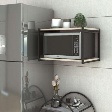 Imagem de Nicho Suspenso Suporte Micro Ondas Cozinha Luxo - D7, Off White