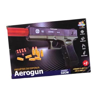 Imagem de Pistola de Brinquedo Lança Dardos Estilo Realista – Com Ejeção de Cartucho e Som Realista (32 cm) - Brinquedo para Meninos