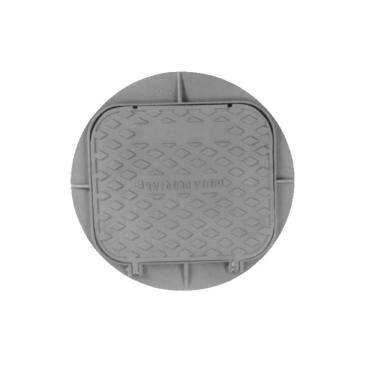 Imagem de Tampão Chão Articulado Redondo Ferro Passagem 43x43cm