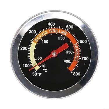Imagem de Termômetro para churrasco, medidor de temperatura de churrasqueira a carvão de aço inoxidável, com escala de mostrador analógico, churrasqueira ao ar livre