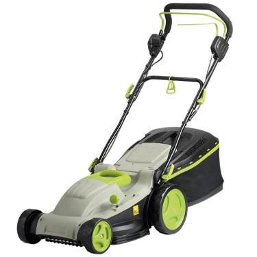 Imagem de Cortador de grama elétrico 2 em 1 com fio Cortadores de grama autopropelidos Cortadores de grama elétricos portáteis com alça dobrável Cortador de grama elétrico externo