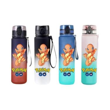 Imagem de Garrafa De Água Esportiva De 650ML Pokemon Pikachu Charizard Venusaur,