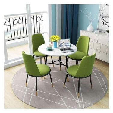 Imagem de Conjunto de mesa, mesa e cadeira moderna para sala de conferências, mesa de centro de negócios, sala de estar, mesa e cadeira, estilo nórdico, moderno, minimalista, mesa redonda, quarto, estudo