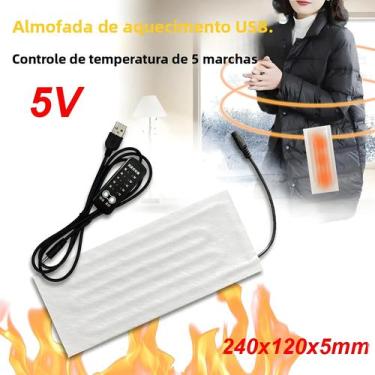 Imagem de Almofada Térmica USB: Película De Aquecimento Elétrica 5V Para Colete,