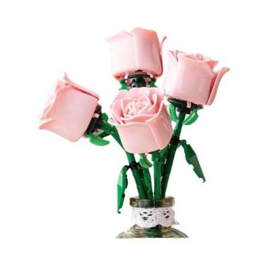 Imagem de Buquê De Orquídeas E Rosas Artificiais Para Meninas, Blocos De Montar,