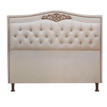 Imagem de Cabeceira Holanda 0,90 Solteiro Linho Shop Das Cabeceiras Capuccino