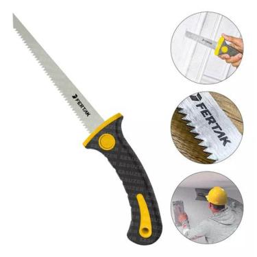Imagem de Serrote Para Drywall E Gesso Ponta Profissional 6 Polegadas Fertak