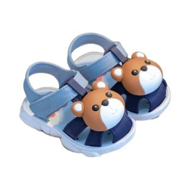 Imagem de Sandálias De Praia Para Bebês, Marrom E Azul, Para Meninos, Sapatos Ao