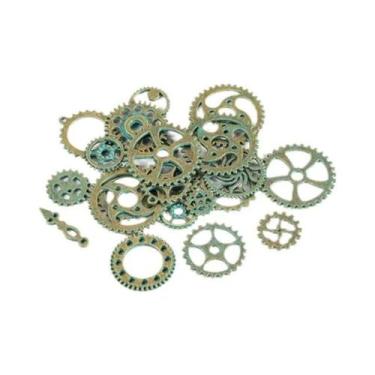 Imagem de Molde De Resina Epóxi Com Engrenagens Metálicas 50g 100g Para Joias DI
