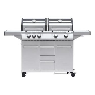 Imagem de Churrasqueira Americana Gas 5 Queimadores Dupla Inox Premier