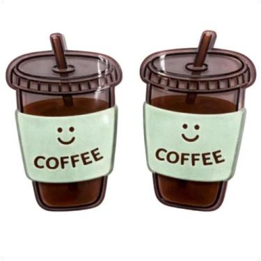 Imagem de Piranha de Cabelo Acetato Coffee 4,5 x 3cm Com 2 Unidades Ngcf17006 - 