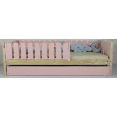 Imagem de Bicama Montessoriana Solteiro Base Colorida Madeira Maciça Pinus - Pip