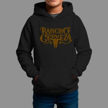 Imagem de Moletom Canguru Infantil Basico Masculino Moda Country Inverno Capuz e