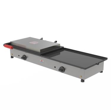 Imagem de Chapa Sanduicheira Elétrica Progás Pr-950 E New Aço Inox Com Prensa 97x43cm 110V P25182