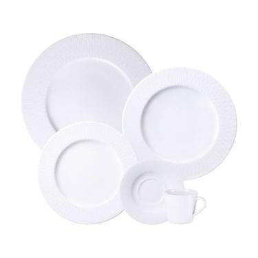 Imagem de Aparelho de Jantar e Chá 20 Peças Tramontina Redondo de Porcelana Bran