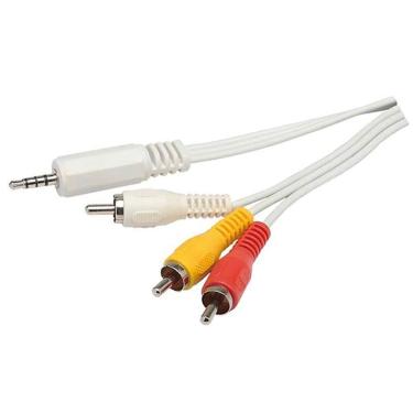 Imagem de Cabo P2 4c + 3 Rca 1,8 Metros Niquel Para Ipod