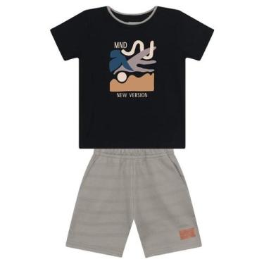 Imagem de Conjunto infantil menino estampado Mundi, 1, Preto