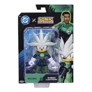 Imagem de Sonic e DC Liga da Justiça - Boneco Articulado Silver Lanterna Verde 12cm – Sunny