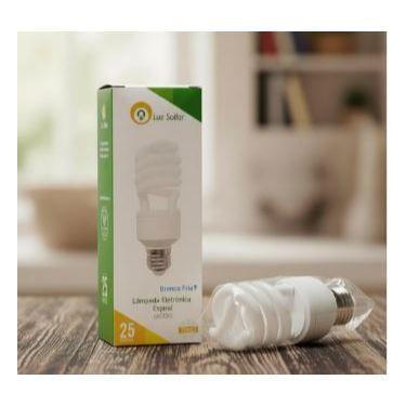 Imagem de Lâmpada Eletrônica Espiral 25w Fluorescente 1600lm 6400k - Luz Sollar