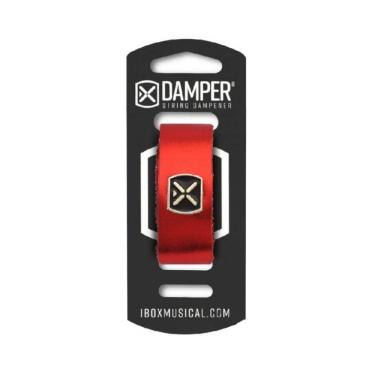Imagem de Damper Em Couro E Tag Em Metal Vermelho Metálico