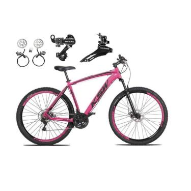 Imagem de  Bicicleta aro 29 Ksw Xlt 24v Câmbios Shimano Freios Hidráulicos Garfo com Suspensão - Rosa