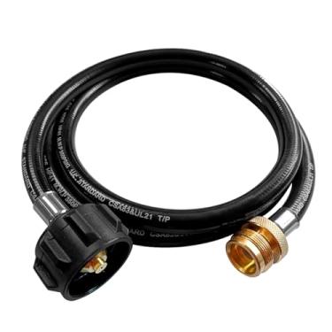 Imagem de ANPTGHT Adaptador De Mangueira Propano Convertido Para Fogão Acampamento Coleman, Aquecedores Buddy, Grelha A Gás Weber Q, Chapa Blackstone Qcc1, Tanque Conecta 1 Lb 20 Pés E 5 Pol.