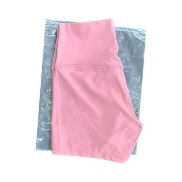 Imagem de Shorts de Yoga Fitness Feminino - Cintura Alta, Cor Sólida, Legging Ju