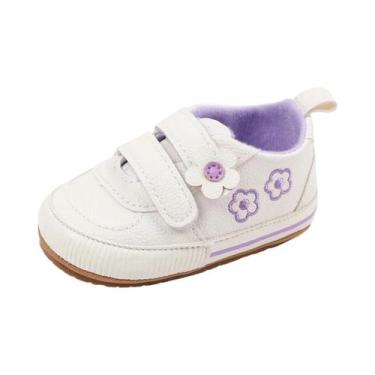 Imagem de Sapatos De Bebê Em PU Com Estampa Floral Para Meninos E Meninas De 0 a
