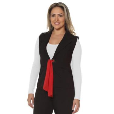 Imagem de Colete social feminino Milano Elastano com lenço - Demorgan Uniformes,