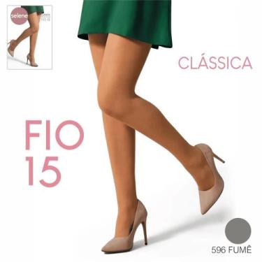 Imagem de Meia Calça Selene Fio 15 Classica 9020.001, Fume, P