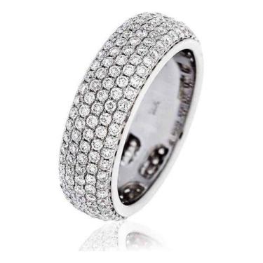 Imagem de Anel Aliança Cravejado Zircônia Delicado Aço Inox 316l - Nevatto Acess