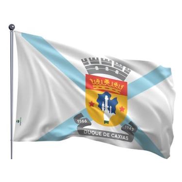 Imagem de Bandeira do Município de Duque de Caxias Uma Face Estampada Tamanho 90