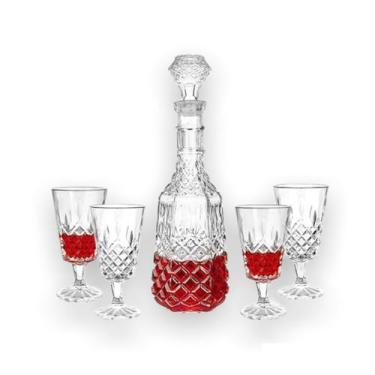 Imagem de Conjunto Licor Vidro Garrafa 1L + 4 Taças 200 mL Haüskraft - Hauskraft