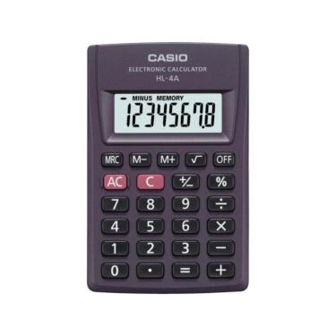 Imagem de Calculadora De Bolso Casio Hl-4a 8 Dígitos Preta