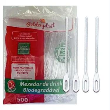 Imagem de Mexedor de Bebidas Mexedor Plástico para Drink 11CM Biodegradável Leve e Resistente par...