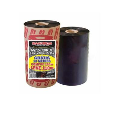 Imagem de Lona para Construção e Agricultura Lona Preta 8 X 110 X 120KG para Proteção e Impermeabilização Preto Maxilona
