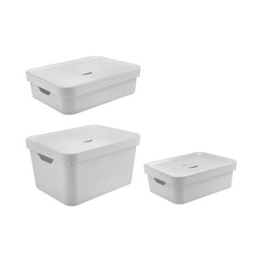 Imagem de Kit de caixa organizadora Ou 3 peças Linha Cube