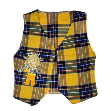 Imagem de Blusa Xadrez Infantil Menino Colete Festa Junina São João Arraia Dança