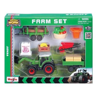 Imagem de Mini Trator Maisto Agrícola Farm Set Verde