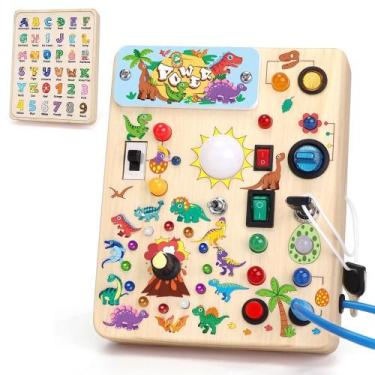 Imagem de Dinossauro Busy Board Graarain com luz LED para crianças com mais de 1