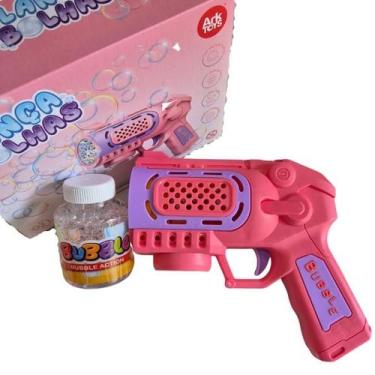 Imagem de Pistola Lança Bolhas de Sabão Automática com Luz Colorida Brinquedo - 