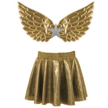 Imagem de Fantasia Infantil Menina Asa Magica Princesa Saia Menina Brincar Carna