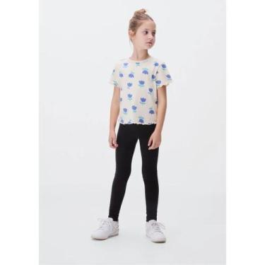 Imagem de Calça Legging Básica Infantil Menina Hering Kids Ref. 558C, Preto, 12