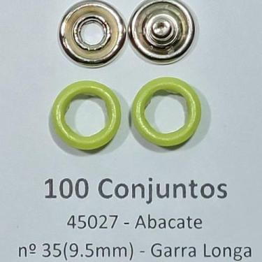 Imagem de Botões de Pressão Nº 35 Tic-Tac Colorido Latão Sortidos Abacate 9,5mm 