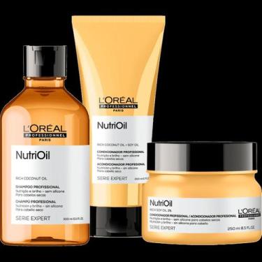 Imagem de Kit Loreal NutriOil - Shampoo, Condicionador e Máscara - L'Oréal Profe