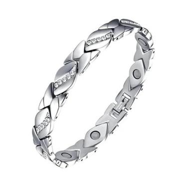 Imagem de Pulseira Magnética Ajustável Cor Cobre Para Mulheres, Alívio Da Dor Da
